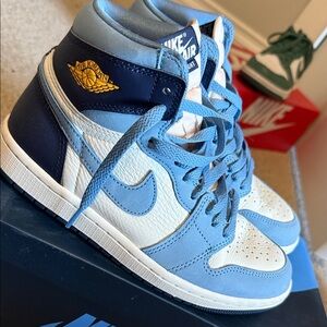 Nike Air Jordan Blue and White High-Tops